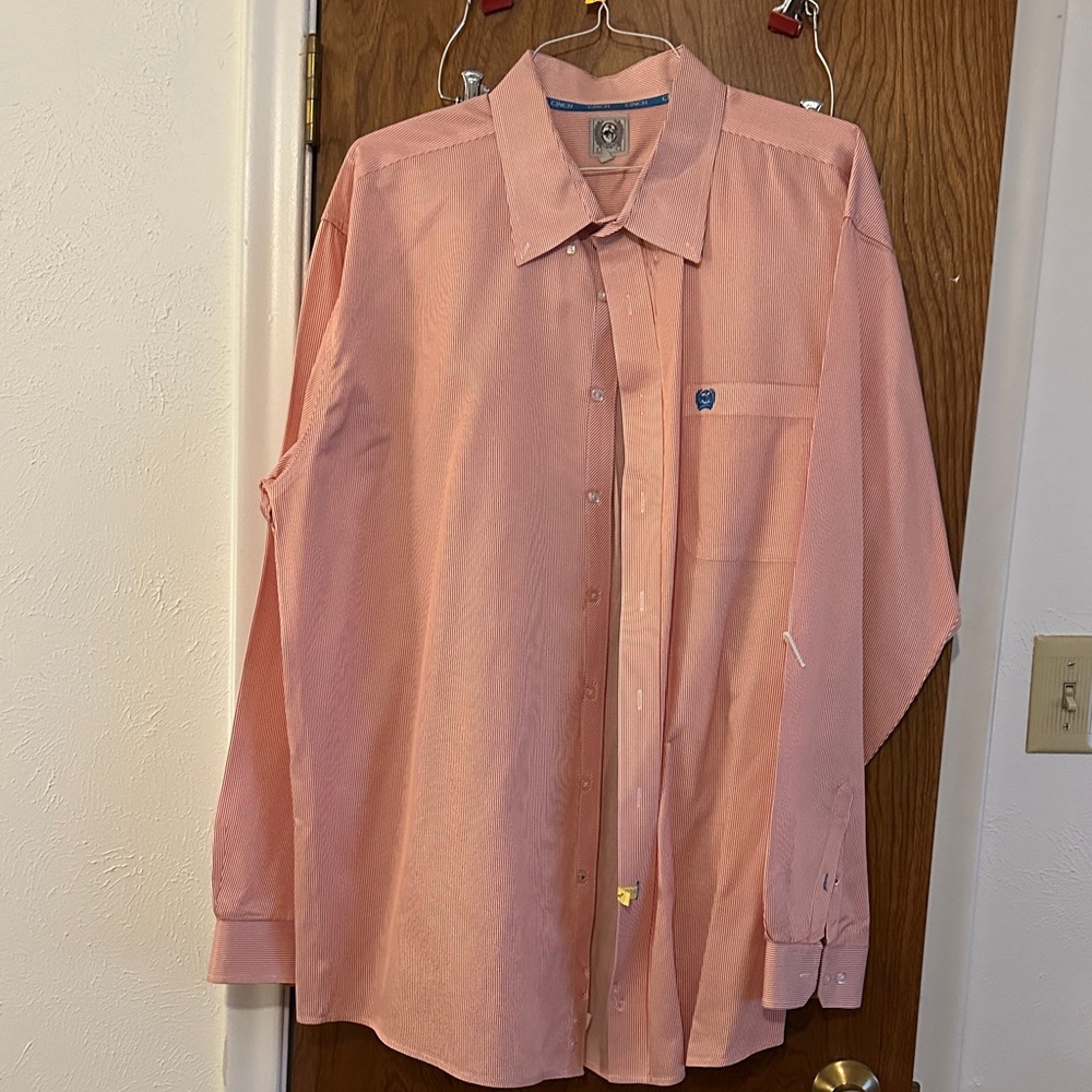 Cinch Orange Striped Shirt